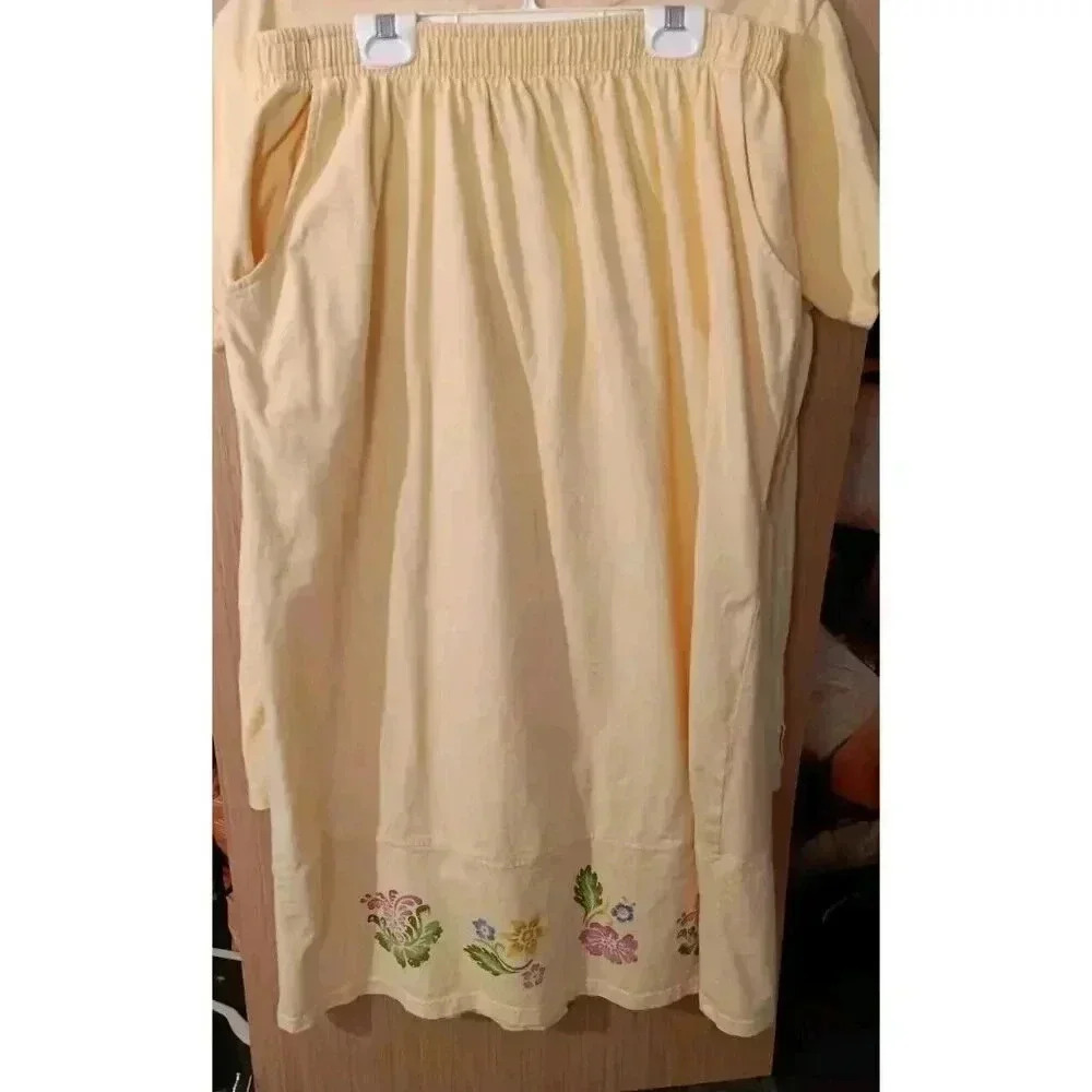 Jaclyn Smith Sport (L)‎ 2- Piece Maxi Skirt Set Women's Yellow Floral - Picture 6 of 8